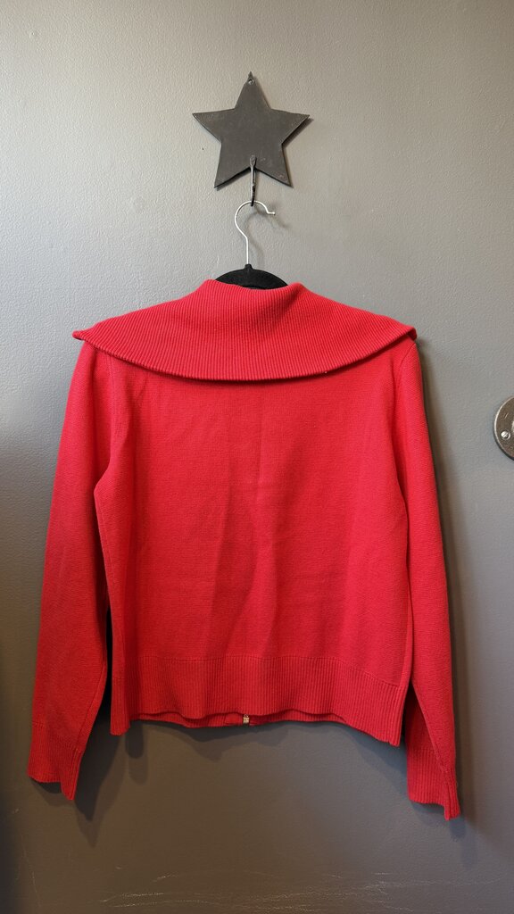 Zip Up Collared Cardigan Sweater