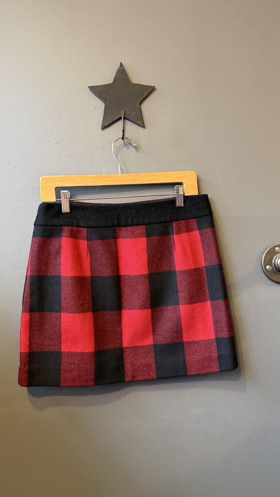 Wool Buffalo Check Mini Skirt