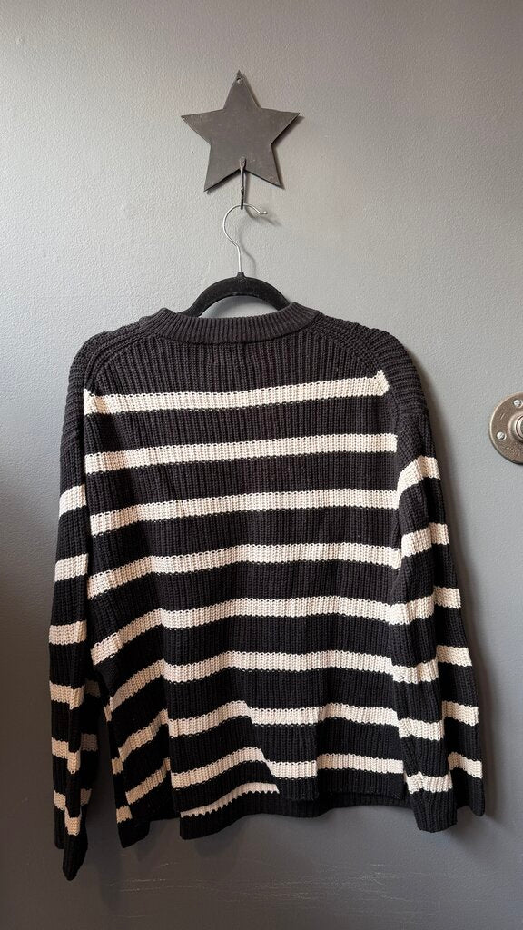 Side Slit Stripe Sweater