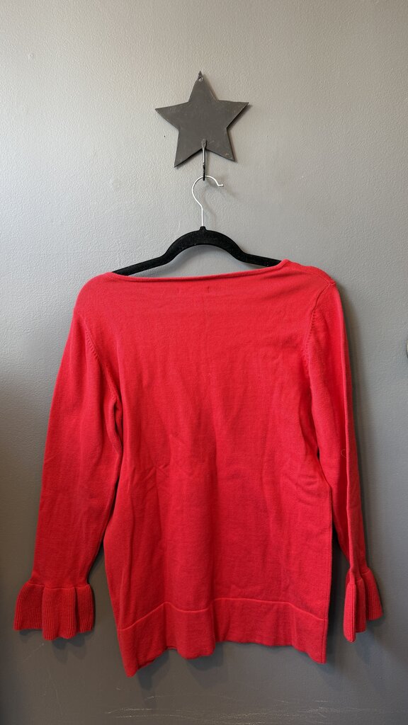 Ruffle Hem Cotton Cashmere Sweater