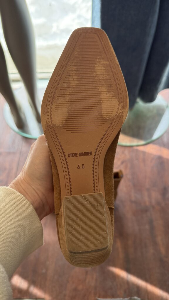 Square Toe Faux Suede Booties