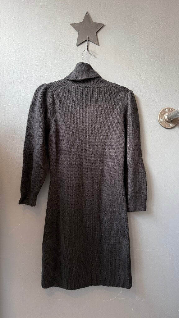 Ribbed Turtleneck Sweater Dress