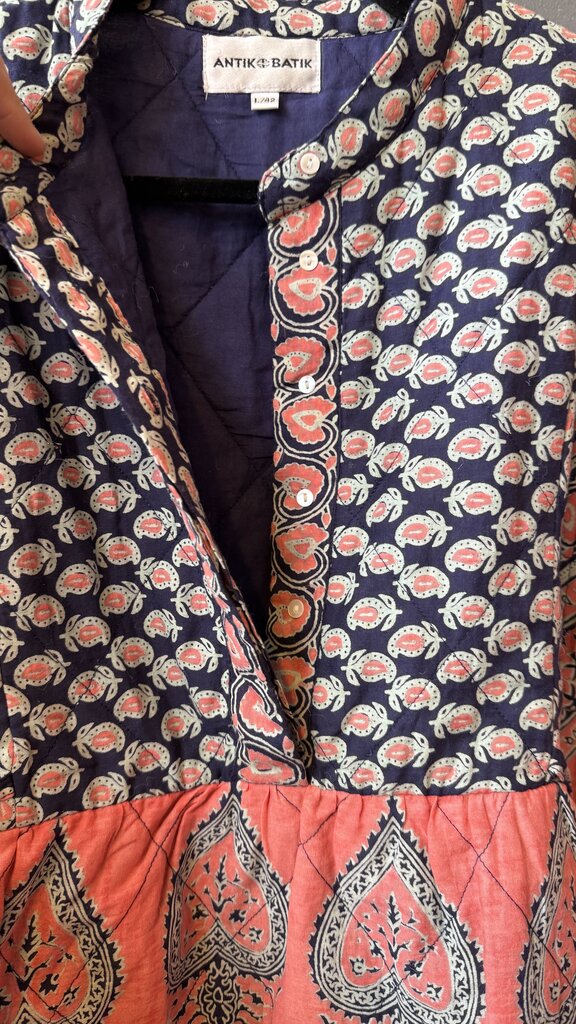 Batik Quilted Peplum Blouse