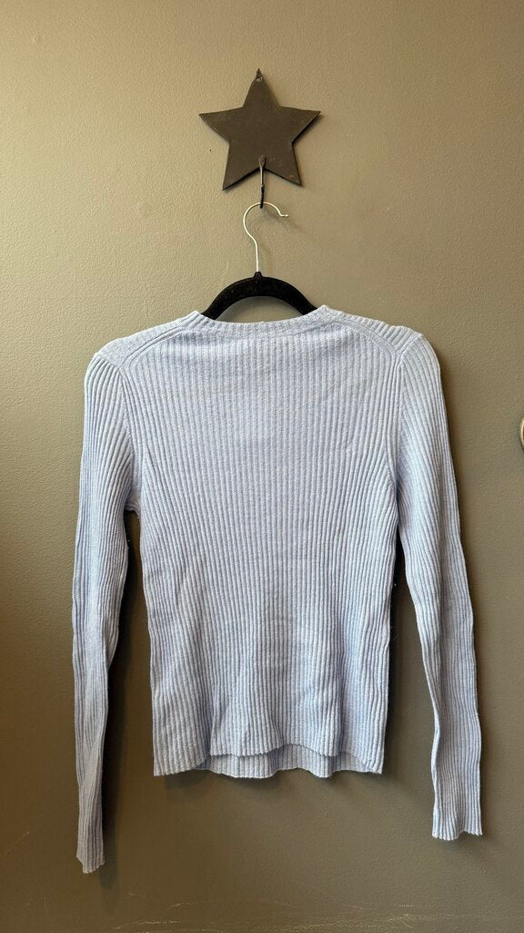 Cashmere Silk Ribbed Crewneck Sweater
