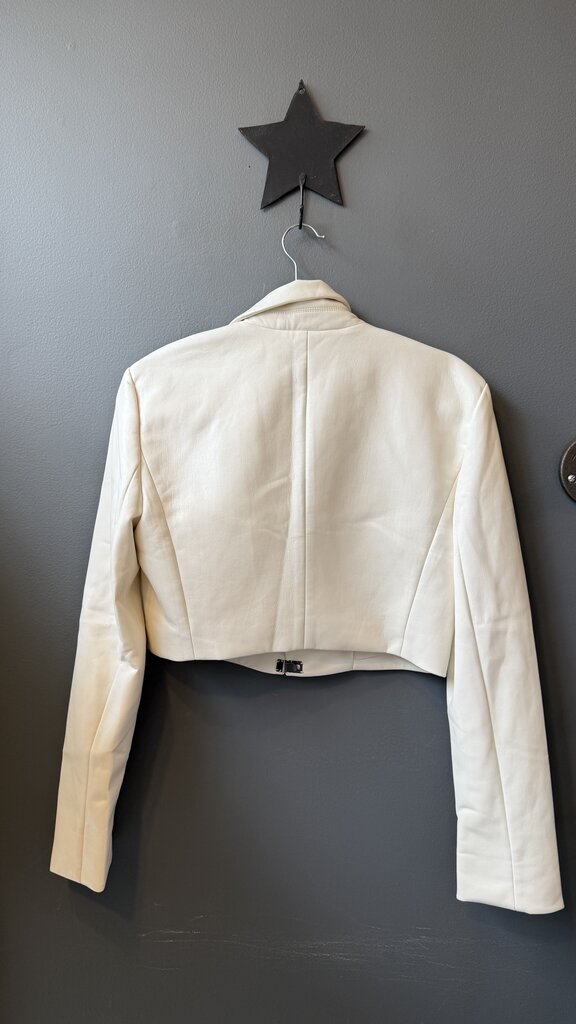 Faux Leather Crop Jacket