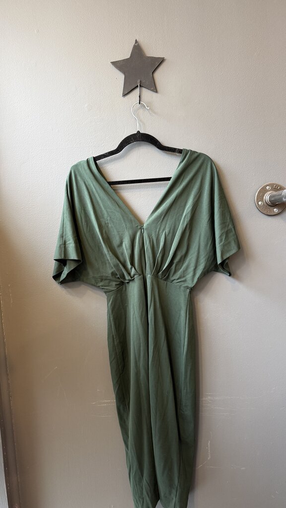 Deep V Midi Dress
