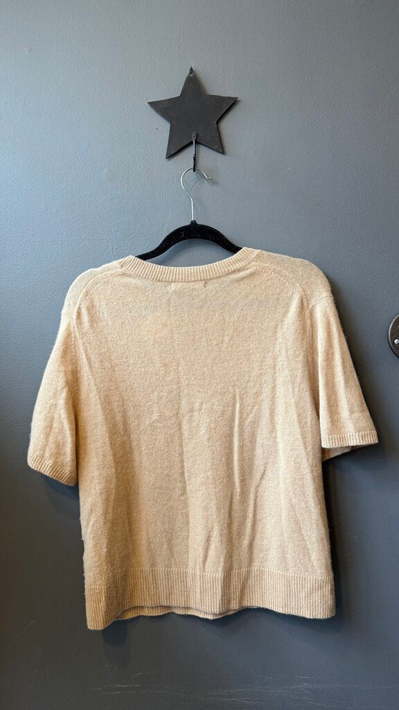 Cashmere Short Sleeve TShirt Sweater