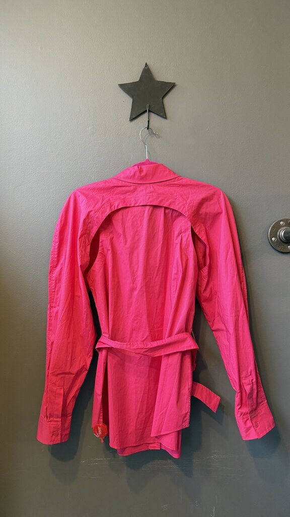 Cutout Belted Blouse