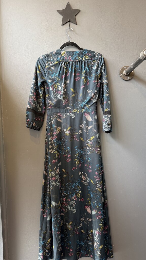 Sleeve Botanical Maxi Dress