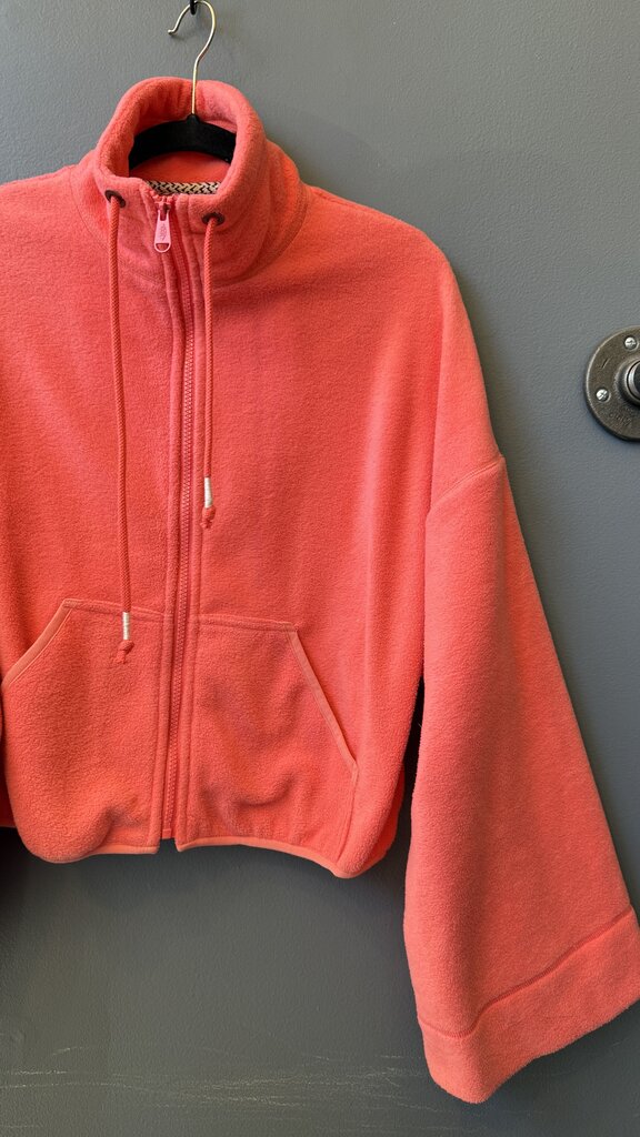 Bell Sleeve Crop Fleece Jacket