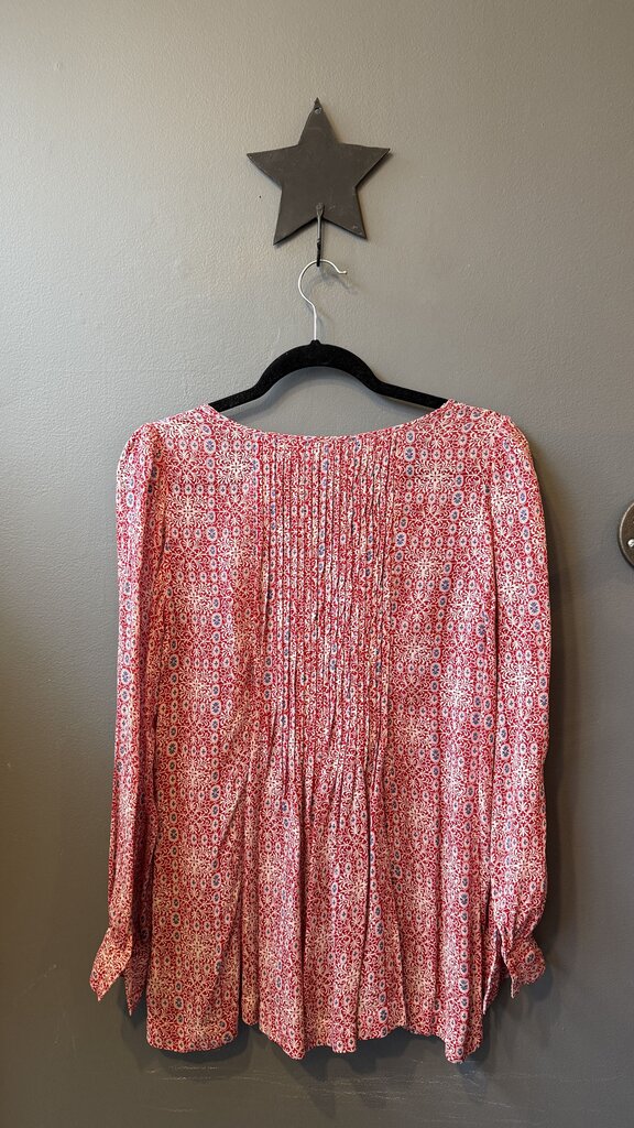 Pintuck Semi Sheer Blouse