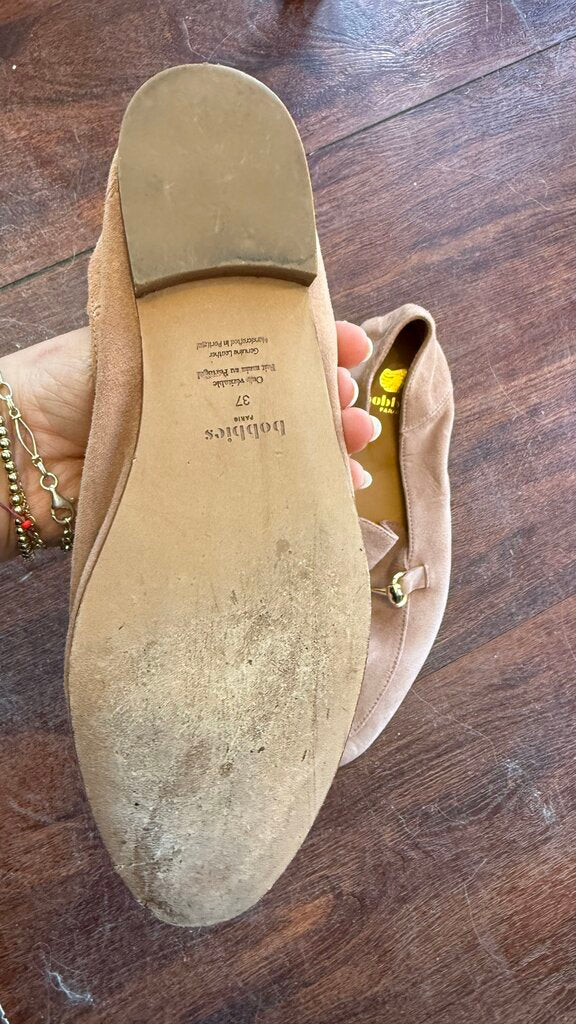 Suede Horsebit Loafer Flats