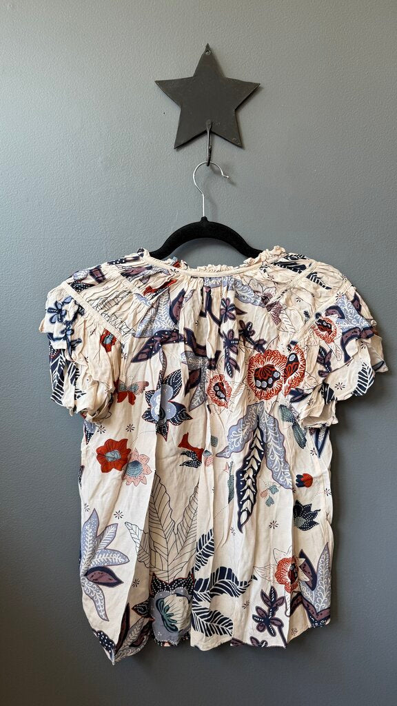 Floral Short Sleeve Blouse