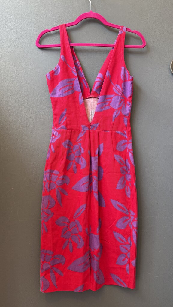 Hawaiian Print Sheath Dress