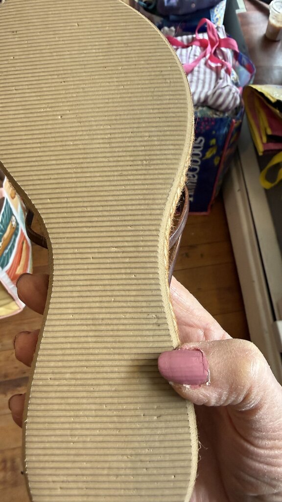 Leather Flower Espadrille Sandals