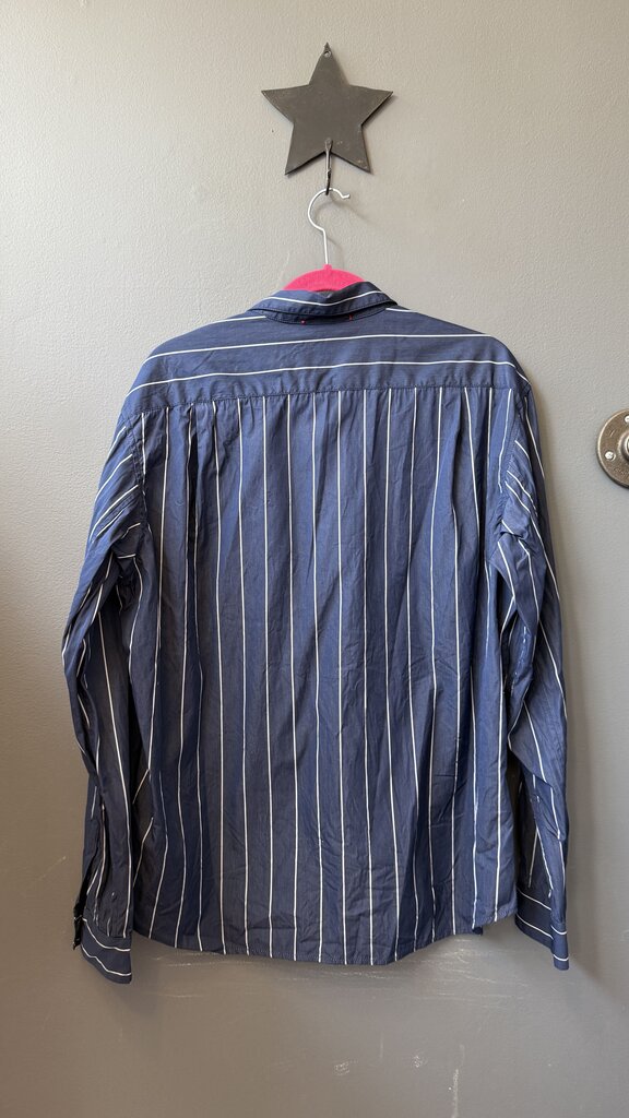 Lace Pocket Stripe Shirt