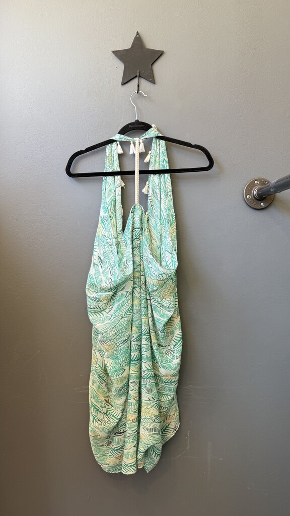 Leaf Print Rope Coverup