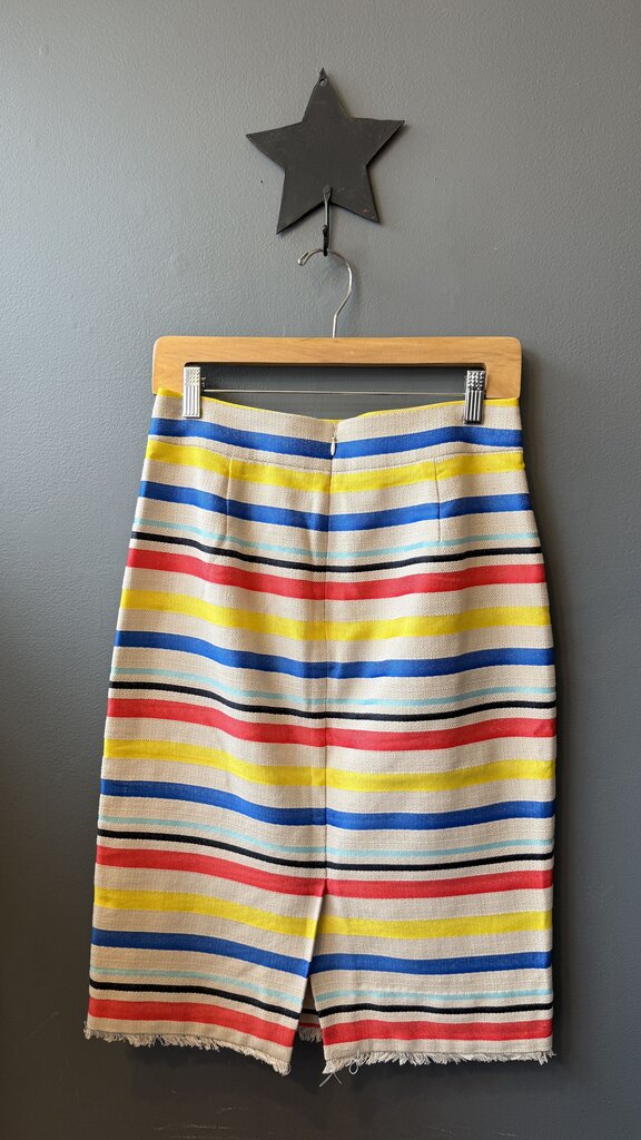 Multi Stripe Pencil Skirt