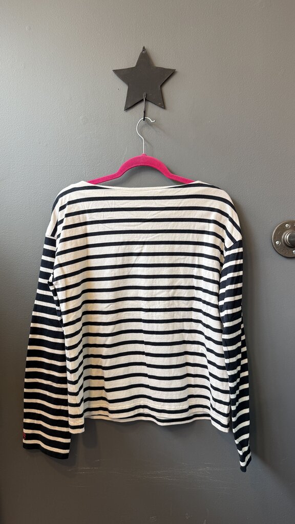 Multi Stripe Boatneck Longsleeve TShirt
