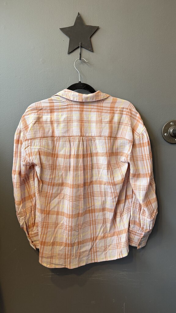 Plaid Tissue Popover Top