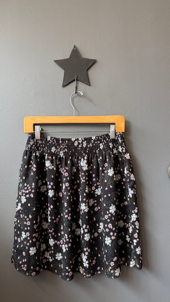Floral Smocked Waist Skirt