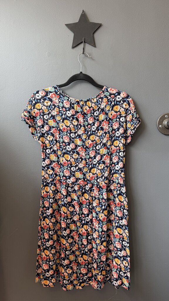 Floral Drawstring Waist Dress