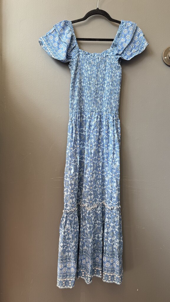 Smocked Floral Midi Dress