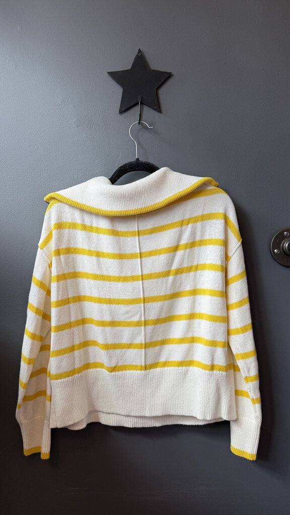 Stripe 1/4 Zip Sweater