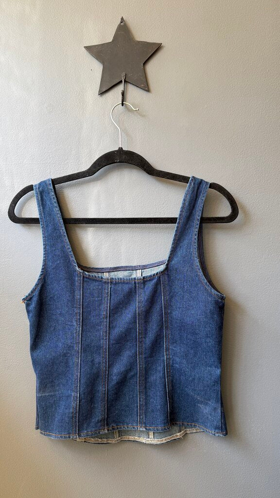 Denim Corset Tank Top