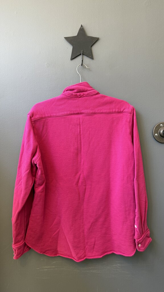 Terry Sweatshirt Button Up Shirt