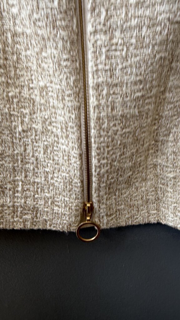 Tweed Zip Front Skirt