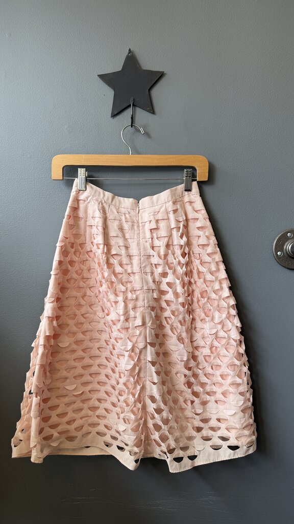 Cutout Eyelet Fill Midi Skirt