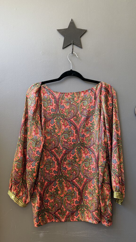 Paisley Boatneck Blouse