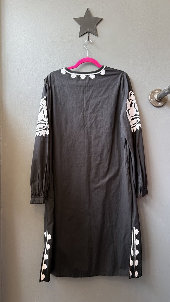 Embroidered Midi Caftan Dress