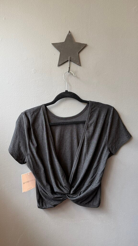 Spacedye Knot Back Crop Tee