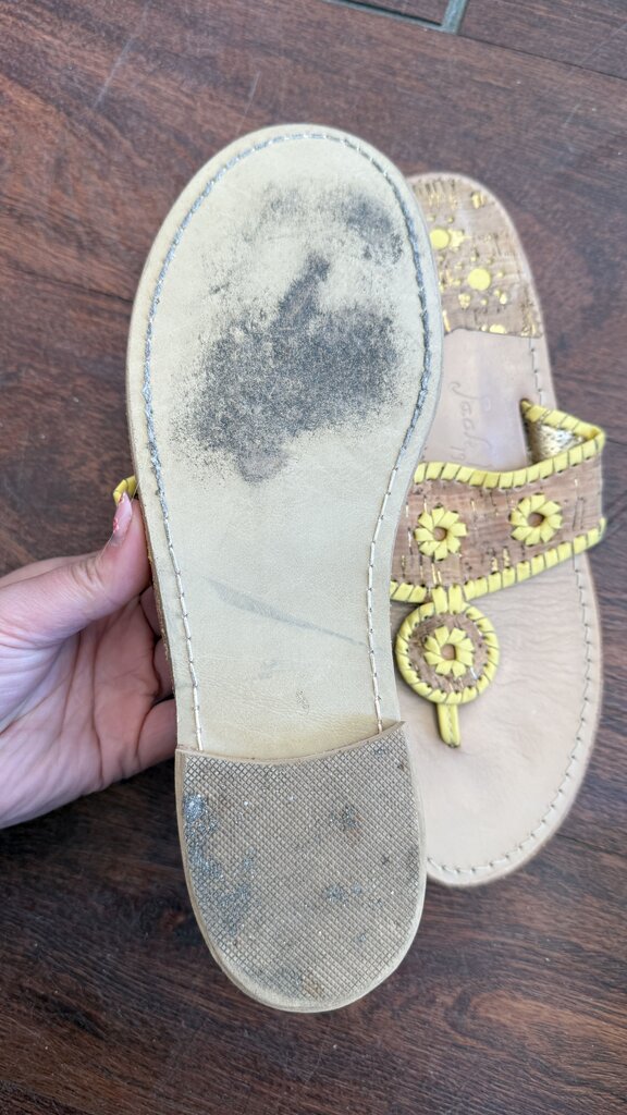 Cork Yellow Leather Sandals