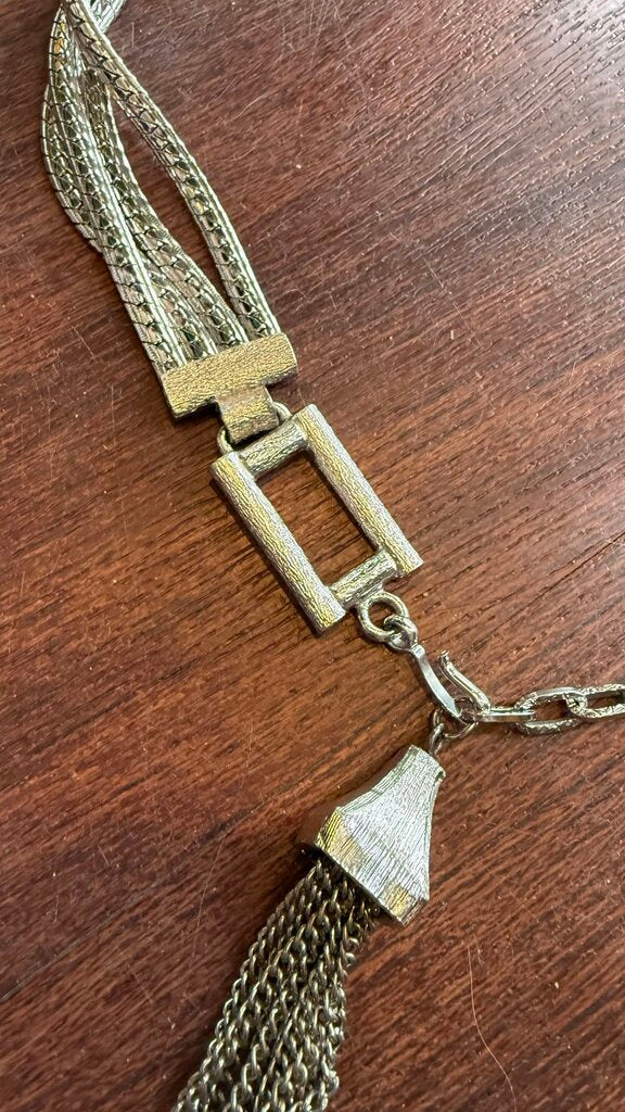 Silver Chain Tassel Belt