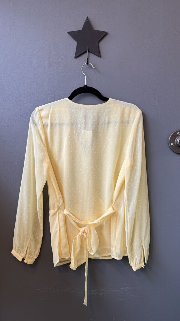 Swiss Dot Wrap Blouse