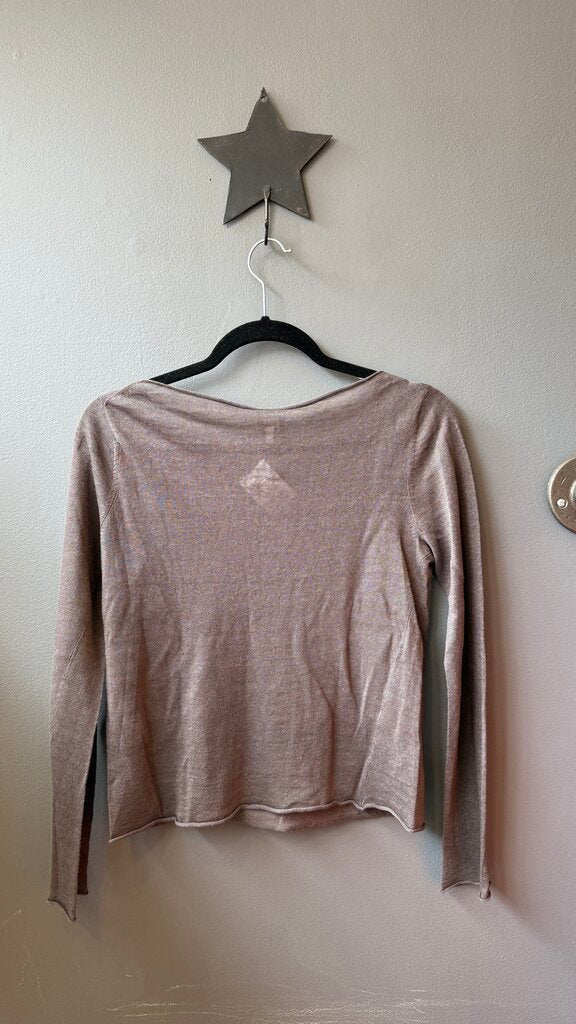 Linen Boatneck Sheer Sweater