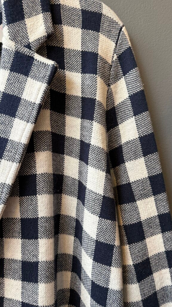 Gingham Sweater Blazer