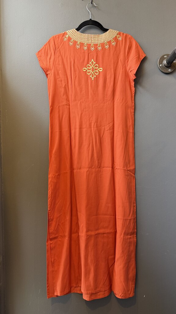 Embroidered Maxi Caftan Dress