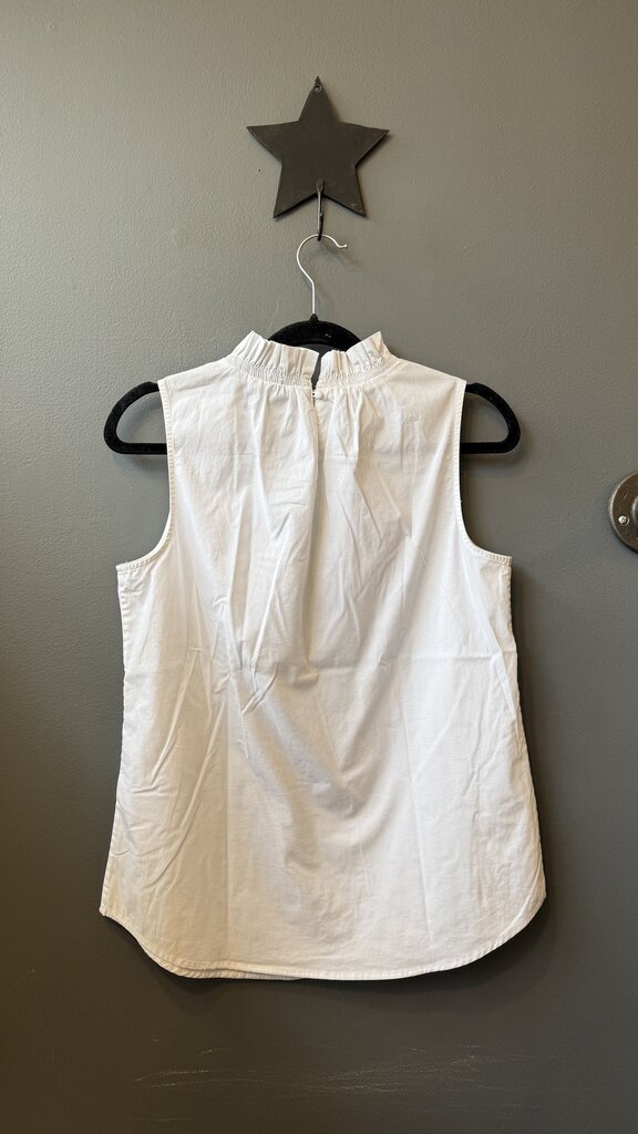 Ruffle Neck Aline Sleeveless Blouse