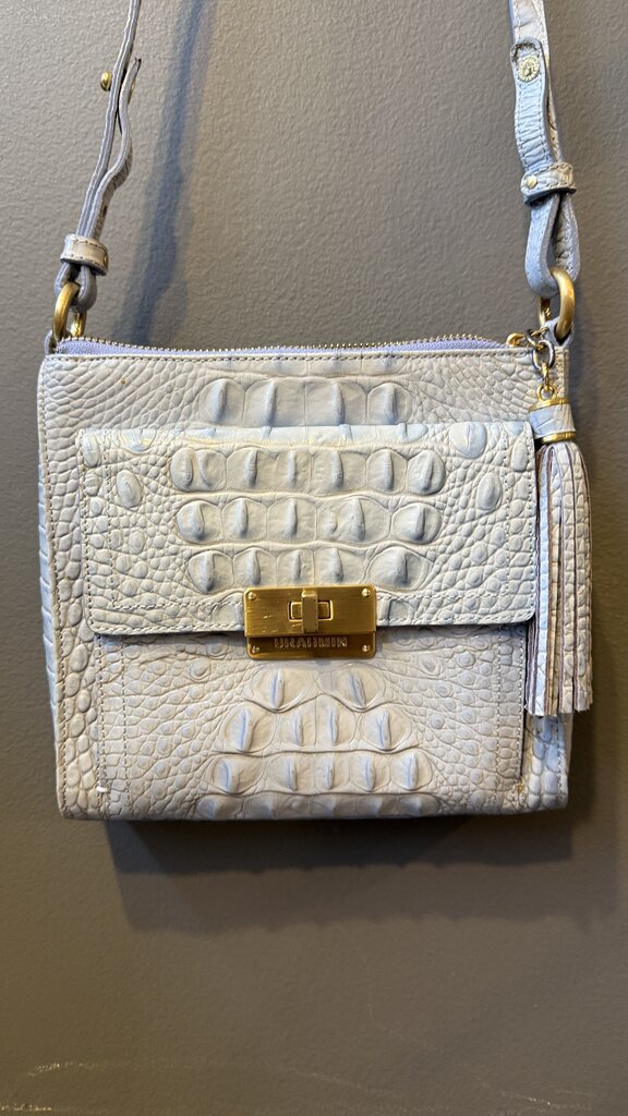Croc Embossed Square Crossbody Bag