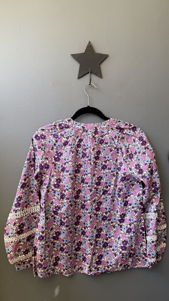 Petite Floral Popover Blouse