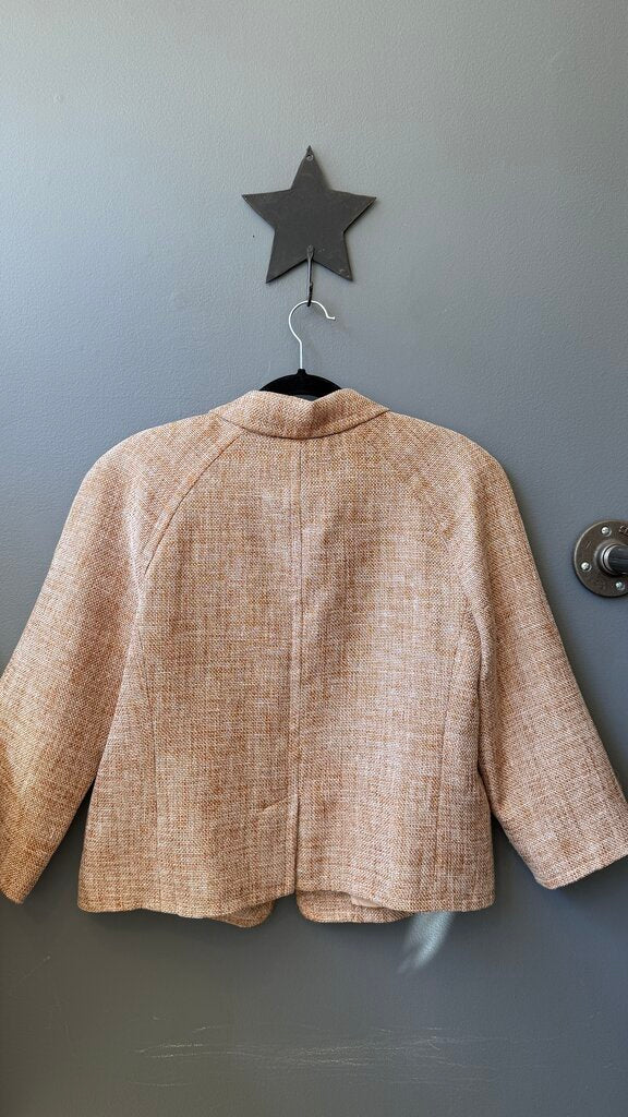 Linen Blend Woven Pocket Blazer
