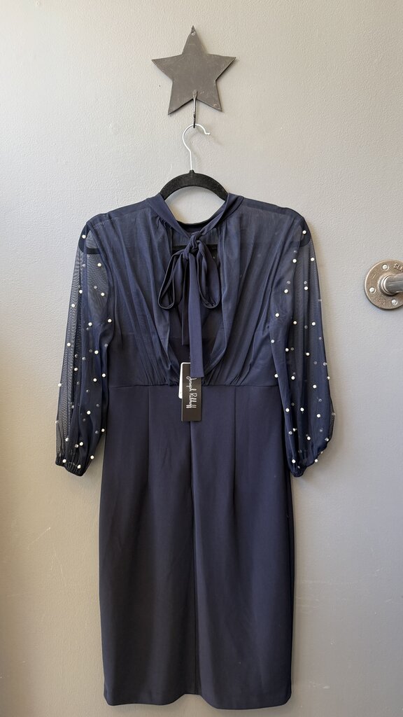 Sheer Pearl Top Sheath Dress