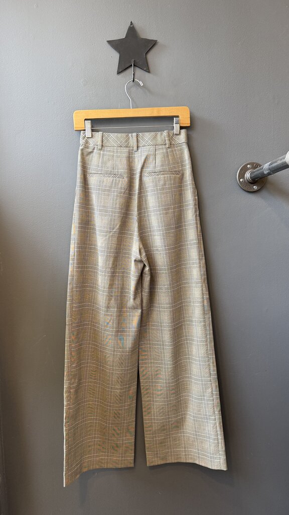 Plaid Wide Leg Trousers