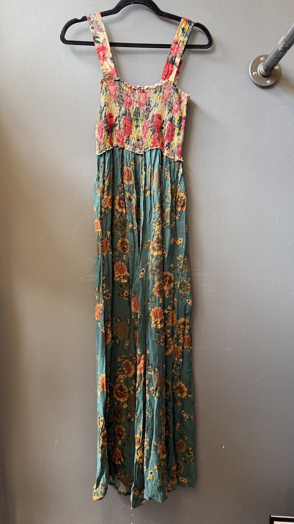 Smocked Top Wide Leg Jumpsuit