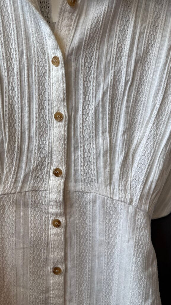 Embroidered Lace Mini Shirtdress