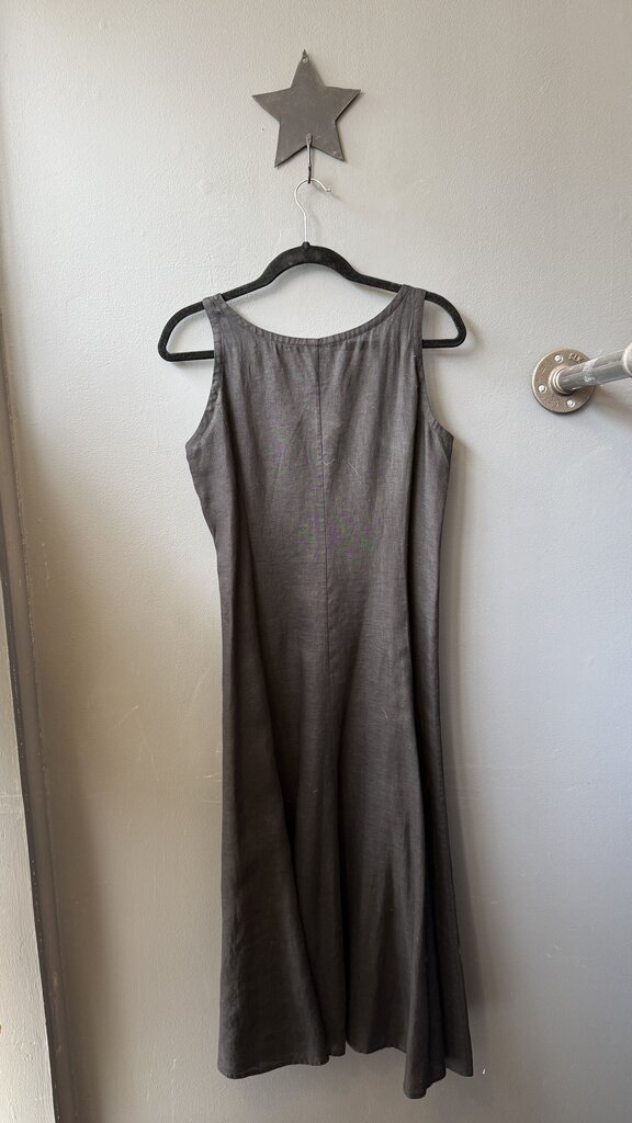 Petite Linen Kick Hem Midi Dress